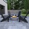 Flash Furniture Black All-Weather Folding Adirondack Chairs, PK 4 4-JJ-C14505-BLK-GG - alternate 1